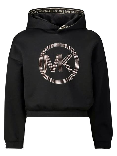 michael kors sh93bhvo4a black silver hoodie women|Michael Kors Womens Long Sleeve Fashion Sweater Silver .